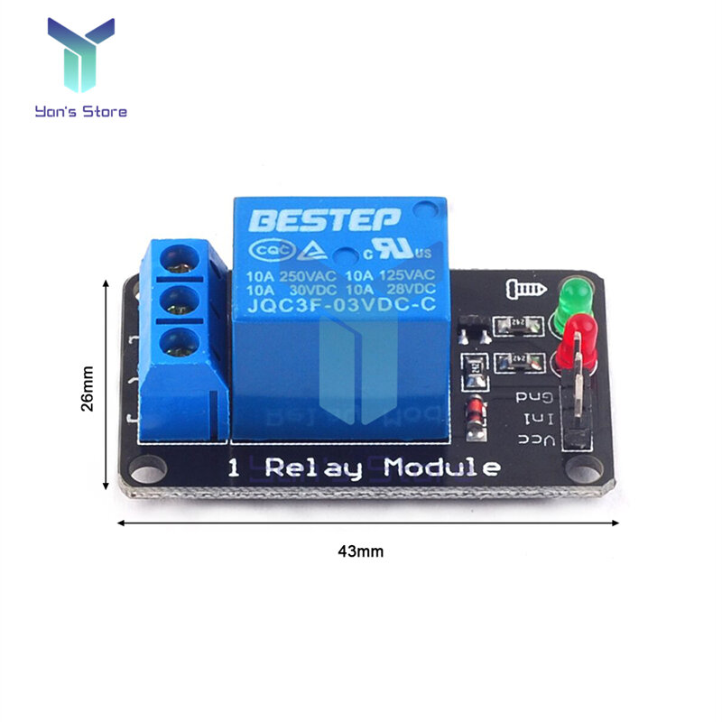 3V 3.3V 1/2/4 Channel Relay Module Low Level Trigger Liluminated Relay with Lamp Relay Output 4 way Relay Module for Arduino