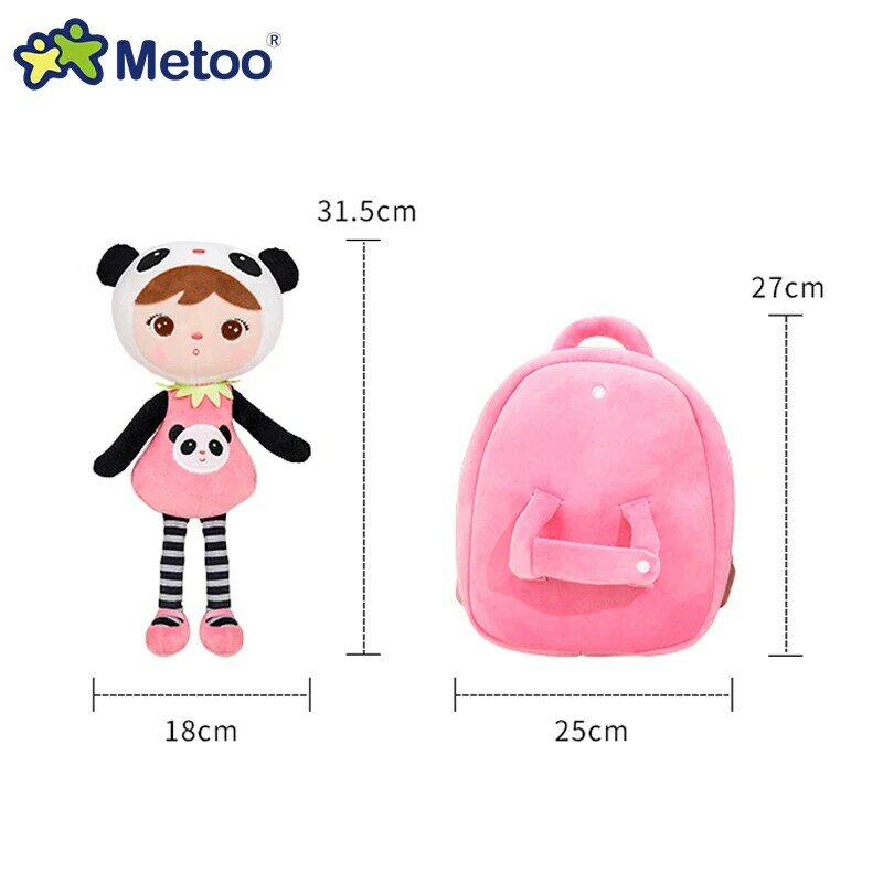 Metoo – sac à dos en peluche 3D pour enfants, jouets poupée Koala Panda, maternelle garçons et filles, Mini sacs d'école, cadeaux d'anniversaire et de noël