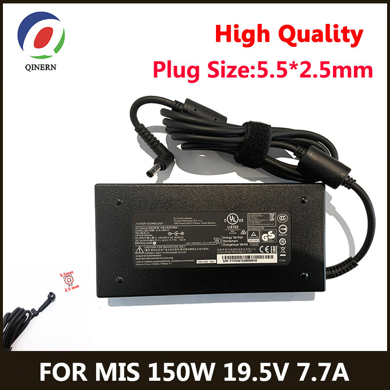 19.5V 7.7A Laptop Adapter 150W Power Supply For MSI GS60 GS70 GE62 GS40 GS63 GL62 MS-16H7 MS16H Ghost Pro606 charger ADP-150VB B