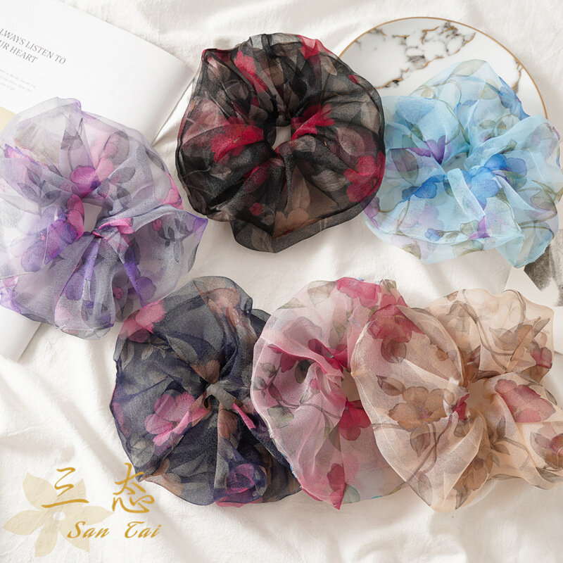 Bandeau élastique en mousseline de soie pour femmes, nouvelle mode, couleurs psychédéliques, rêve, accessoires pour filles, couvre-chef