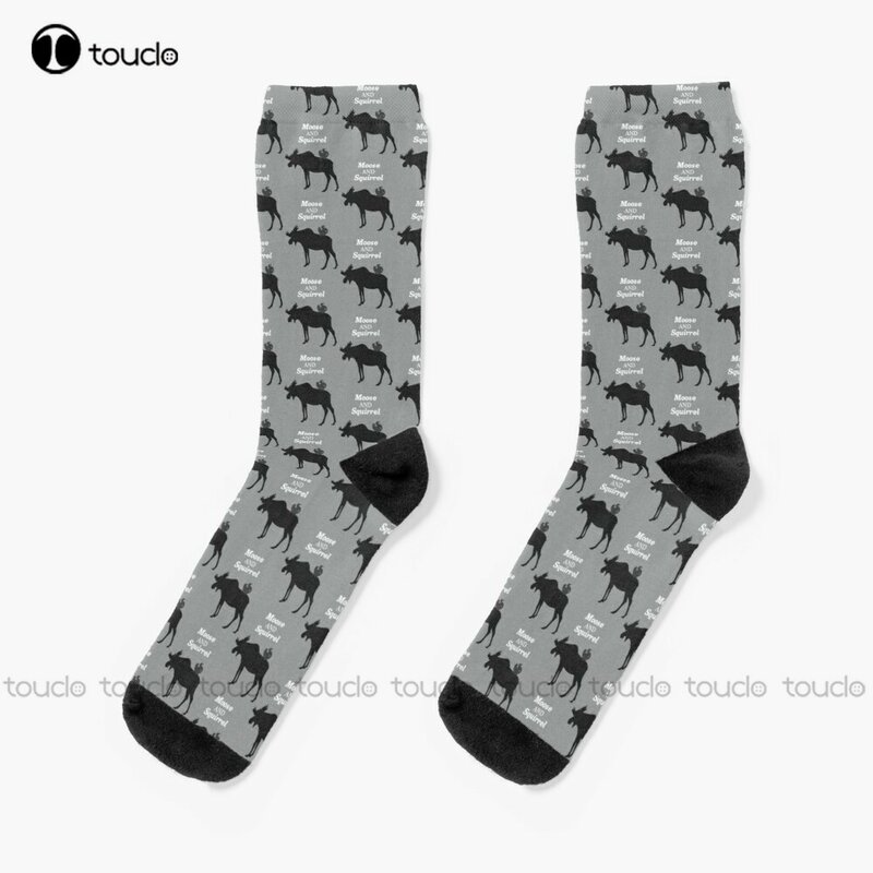 Supernatural Moose And Squirrel  Socks Running Socks Personalized Custom Unisex Adult Teen Youth Socks 360° Digital Print Gift