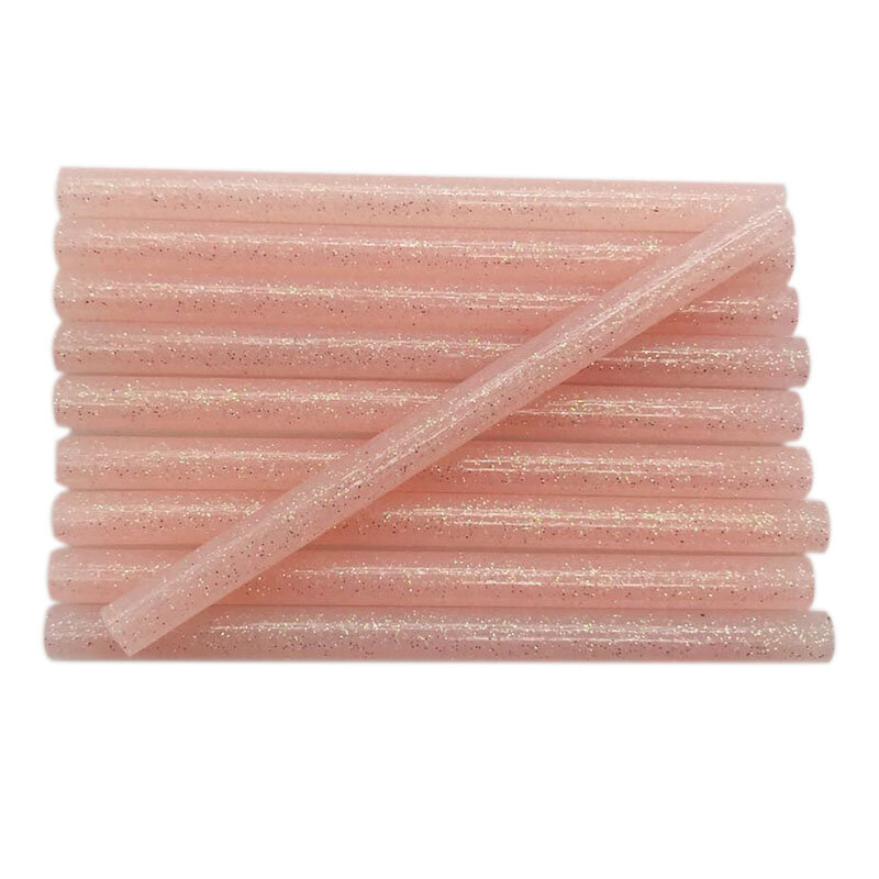 Berwarna Panas Mencair Lem Tongkat 7Mm Perekat Warna Pink Muda Glitter Lem Tongkat Profesional untuk Listrik Lem Gun Craft perbaikan