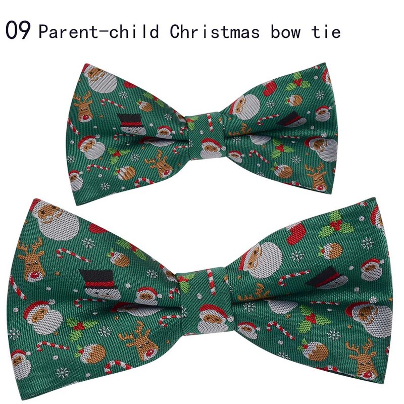 Новый рождественский галстук-бабочка для родителей и детей для взрослых и детей качественные галстуки-бабочки с узором снега для мальчиков праздничные галстуки-бабочки