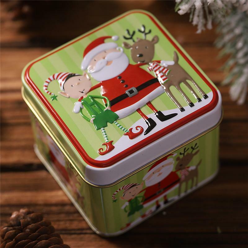 Natal Tahun Baru Dekorasi Perayaan Natal Item Dekorasi Natal Kotak Hadiah Anak-anak Permen Jar Penyimpanan FZ114