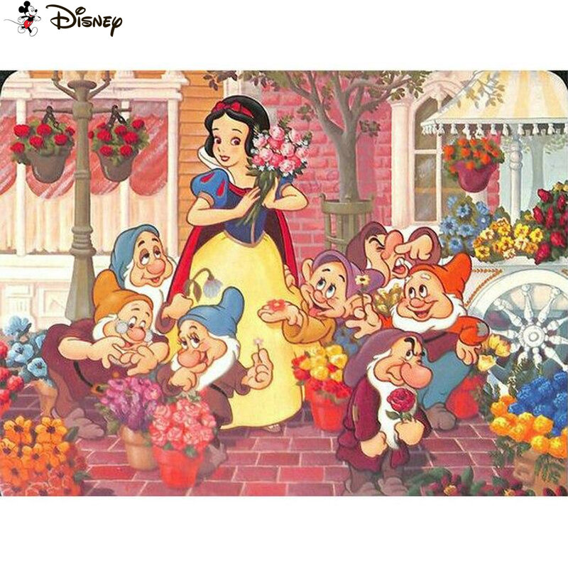 Disney square/broca redonda 5d diy pintura diamante "princesa dos desenhos animados" bordado ponto cruz completa strass decoração a30622