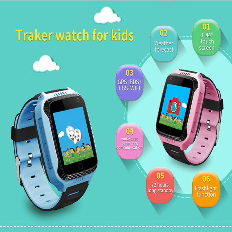 Kids Watch Smartwatch GPS Tracker SOS Call Location Flashlight Camera Remote Listening Firmware For Turkey Q528 Children Watches