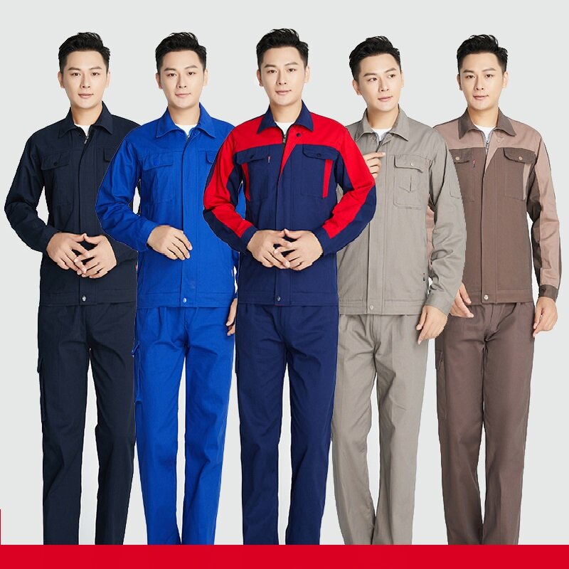 100% хлопковая рабочая одежда для мужчин и женщин, плотный сварочный костюм, Авторемонтные Рабочие Комбинезоны 4XL