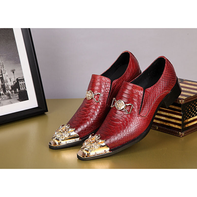 Batzuzhi Fashion Man Dress Shoes Leather Shoes Man Designer Shoes Genuine Leather Business ! Big size EU38-46! 3 Colors!