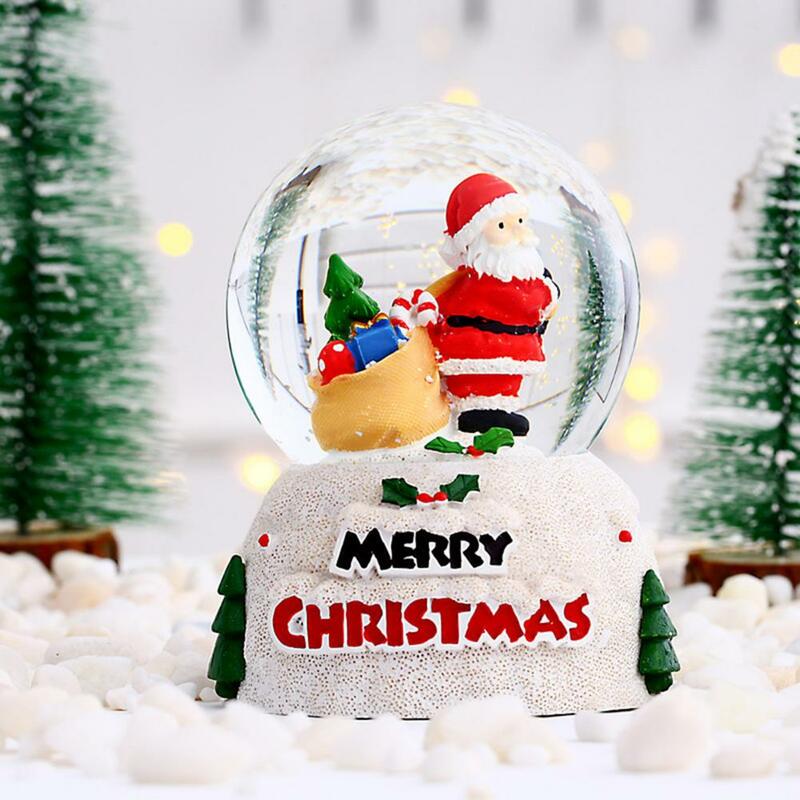 Globe de neige en verre décoratif, boule de neige de noël, ornement Miniature bonhomme de neige