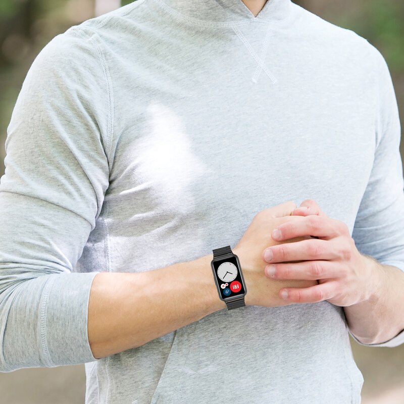 Металлический Ремешок Для Huawei Watch Fit, умный браслет из нержавеющей стали, ремешок для Huawei Fit, браслет Correa