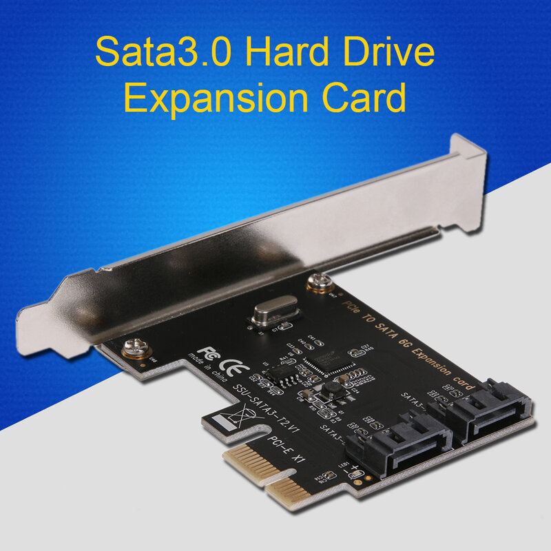 PCI-E PCI zu SATA 3,0 Haarverlängerung Karte mit Halterung 2-Port SATA III 6Gbps Expansion Adapter pci e sata3 pcie sata 3 karte Für Minin