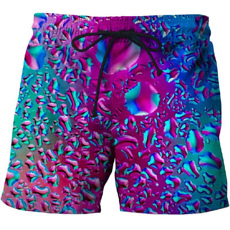 2019 nuevo pantalones cortos de playa con impresión de caída para hombre Pantalones cortos de playa 3d divertidos pantalones cortos de secado rápido traje de baño correo directo