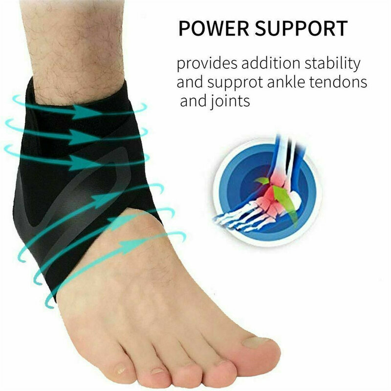 Suporte de compressão para o tornozelo, meias esportivas elásticas para alívio da dor no pé, 1 peça