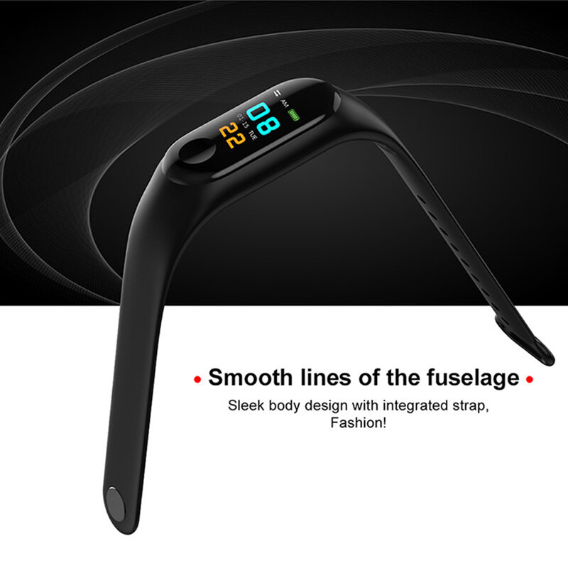 M3 Plus Smart Bracelet Sport Running Waterproof Pedometer Smart Watch Fitness Smart Wristband Blood Pressure Heart Rate Monitor