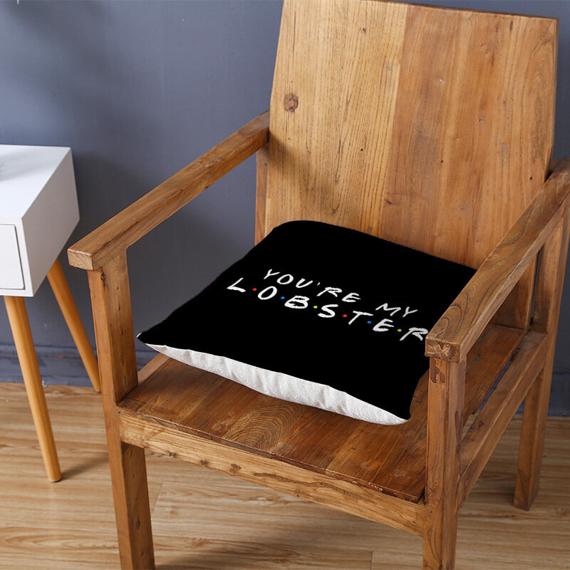 45x45cm 부드러운 폴리 에스터 검은 글자 인쇄 베개 커버 클래식 친구 TV 쇼 베개 커버 가정용 섬유 용품