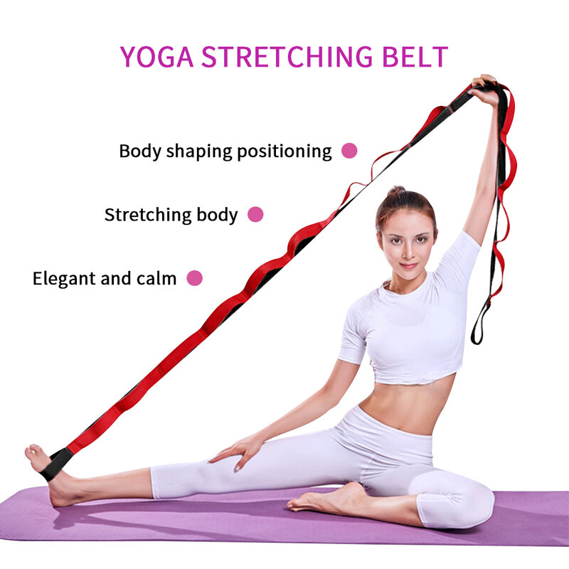 Cinto de yoga cinta de estiramento perna ajustável cinta maca para ballet cheer dança instrutor de ginástica yoga flexibilidade auxiliar cinto