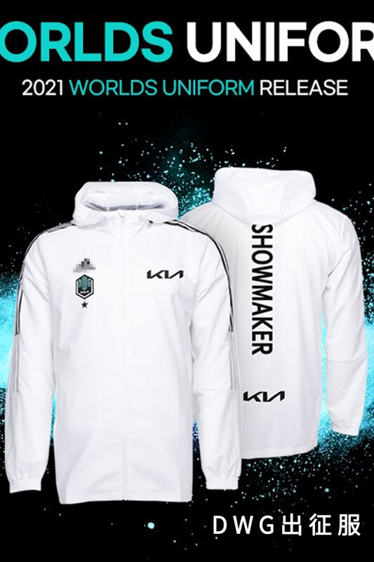 Lol league 2021 lck dwg mundos uniforme miss dk pro kit showmaker casaco com capuz camisola