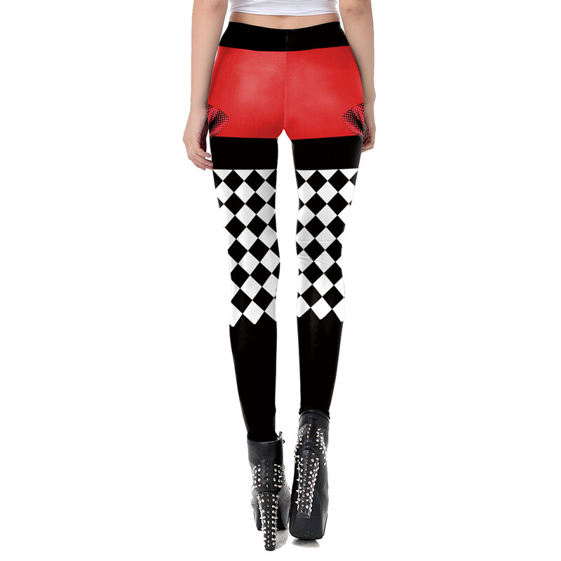 Fccexio engraçado máscara impresso leggings moda feminina leggins treino fitness leggins 3d impresso leggings calças