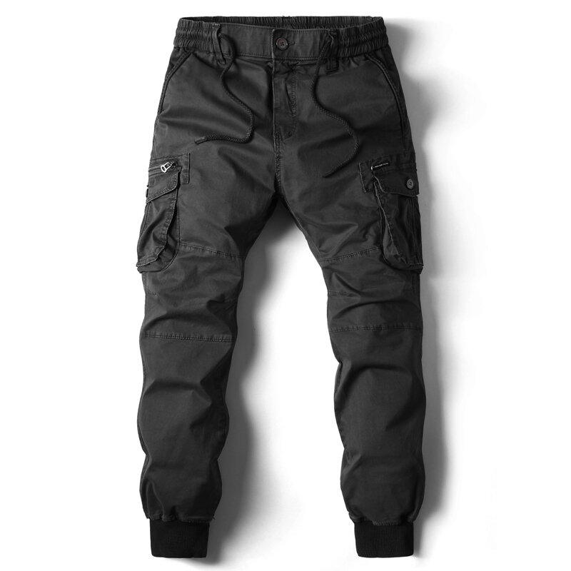Брюки-карго, мужские повседневные штаны для бега, хлопковые длинные военные мужские уличные мужские рабочие тактические Спортивные брюки размера плюс