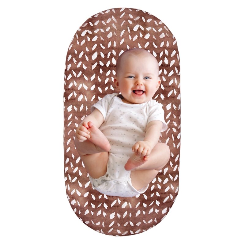 2021ใหม่2Pcs ยืด Baby Fitted Bassinet แผ่น Cradle โมเสสตะกร้ารูปไข่สี่เหลี่ยมผืนผ้า Pad แผ่นที่นอนเตียง
