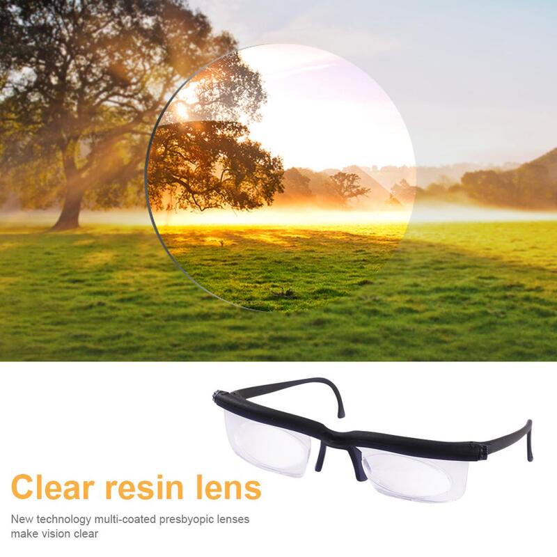 Nuovo Regolabile Forza Lens Eyewear Variabile Distanza di Messa A Fuoco di Visione Zoom Occhiali Occhiali di Protezione Lenti di ingrandimento con il Sacchetto Di Immagazzinaggio