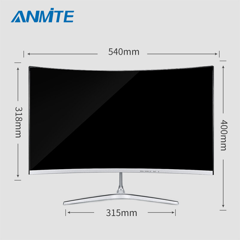 Anmite 23.8 cala FHD Hdmi HDR zakrzywiony Monitor LCD TFT konkurs gier Led Monitor do komputera ekran HDMI/VGA
