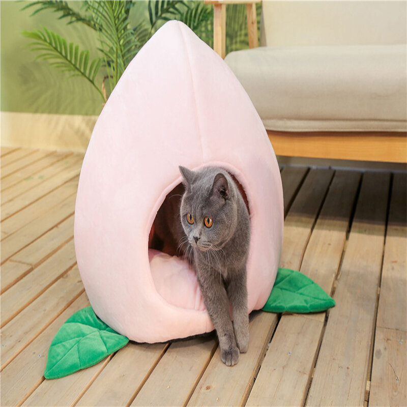 Fluwelen Dier Nest Voor Dieren | Fluwelen Kattenbakvulling De Beste Hond Slapen Matras Warme Winter Kattenbakvulling Producten Kat Huis