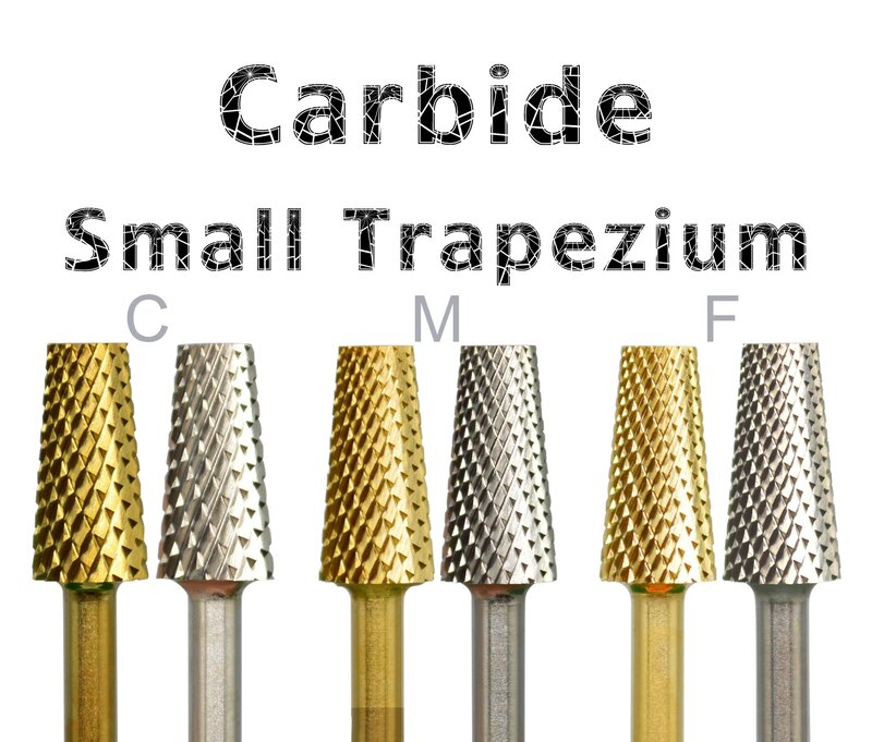 NAILTOOLS 5.2 Small Trapezium Tapered Barrel Gold Silver Tungsten steel Accessory Carbide Mills Nail Drill Bit Manicure pedicure