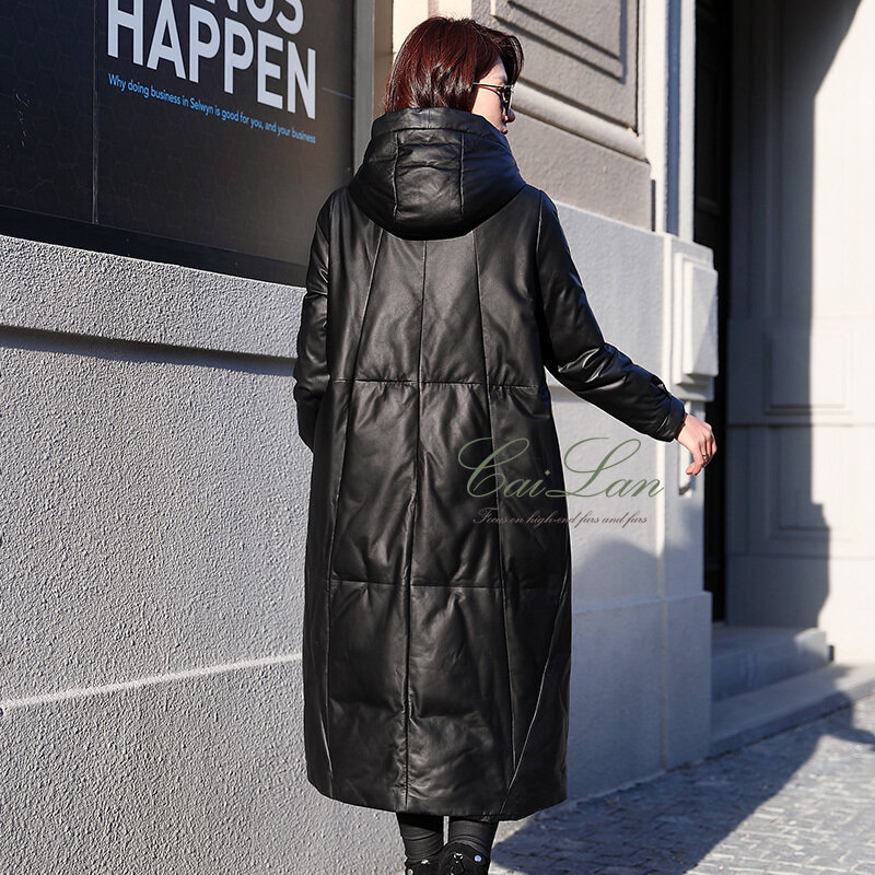 Cappotto invernale in vera piuma d'anatra giacca in vera pelle di montone abbigliamento donna 2020 Chaqueta Mujer 18158