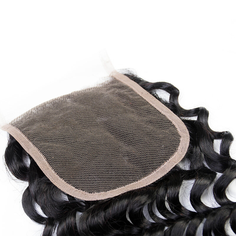 5x5 Deep Wave Closure 100% Human Hair Swiss Lace Closure 10- 20inches Middle Part Brazilian Remy Closure Yepei Hair