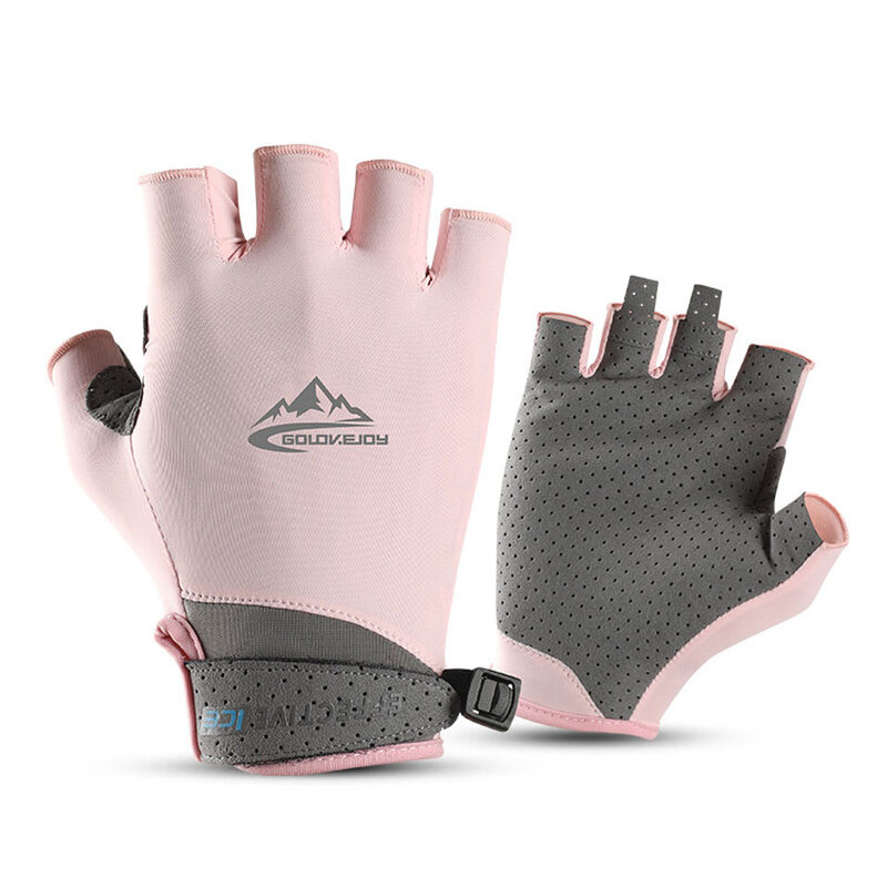 Ice Silk Cycling Non-Slip Breathable Bike Gloves Men Women Summer Bicycle Short Gloves Mountain Bicycle Half Finger Gloves