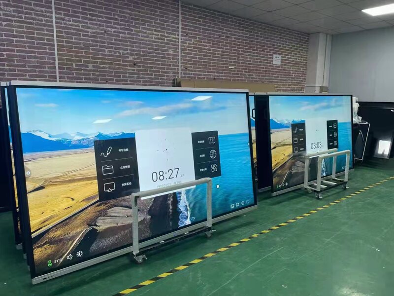 Monitor lcd con WIFI, pantalla táctil de gran tamaño, todo en uno, Pizarra digital para enseñanza en el aula, 95, 100, 110, 120 pulgadas