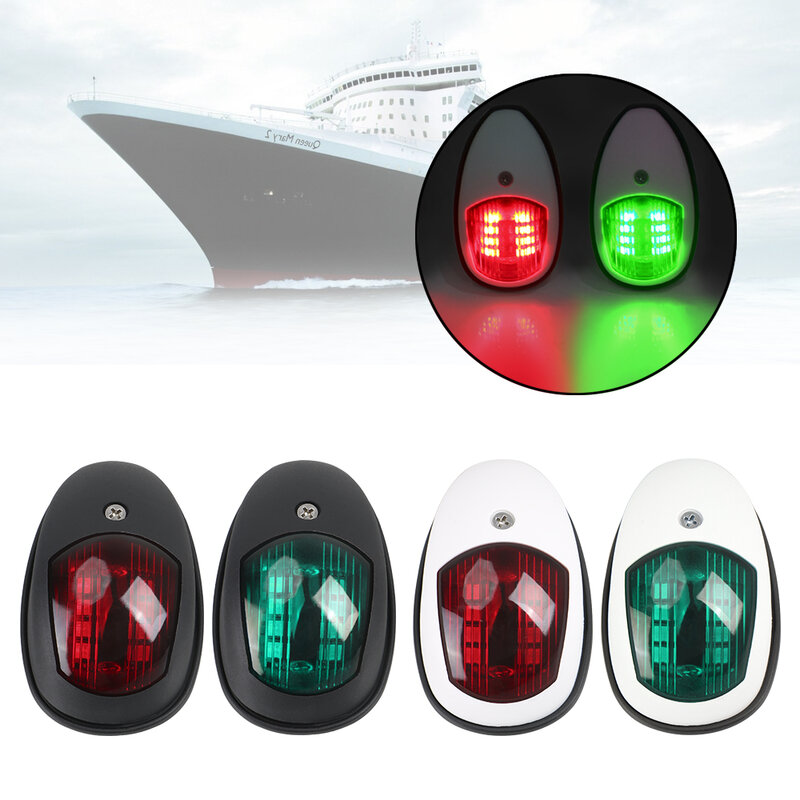 2Pcs FÜHRTE Navigation Licht Signal Warnung Lampe 10V-30V Für Marine Yacht Lkw-anhänger Van Steuerbord port Seite Licht
