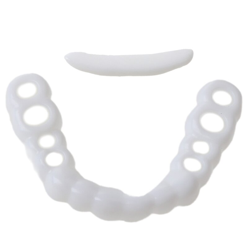 Upper False Fake Tooth Cover Snap On Immediate Smile Cosmetic Denture Care Beauty Tool U2JD