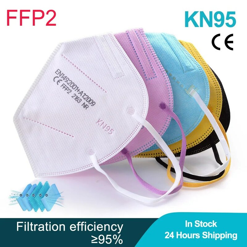 FFP2 maski maski na usta Mascarillas Kn95 certificadas 5 warstw filtr pyłowy maska ochronna mondkapjes maska ochronna
