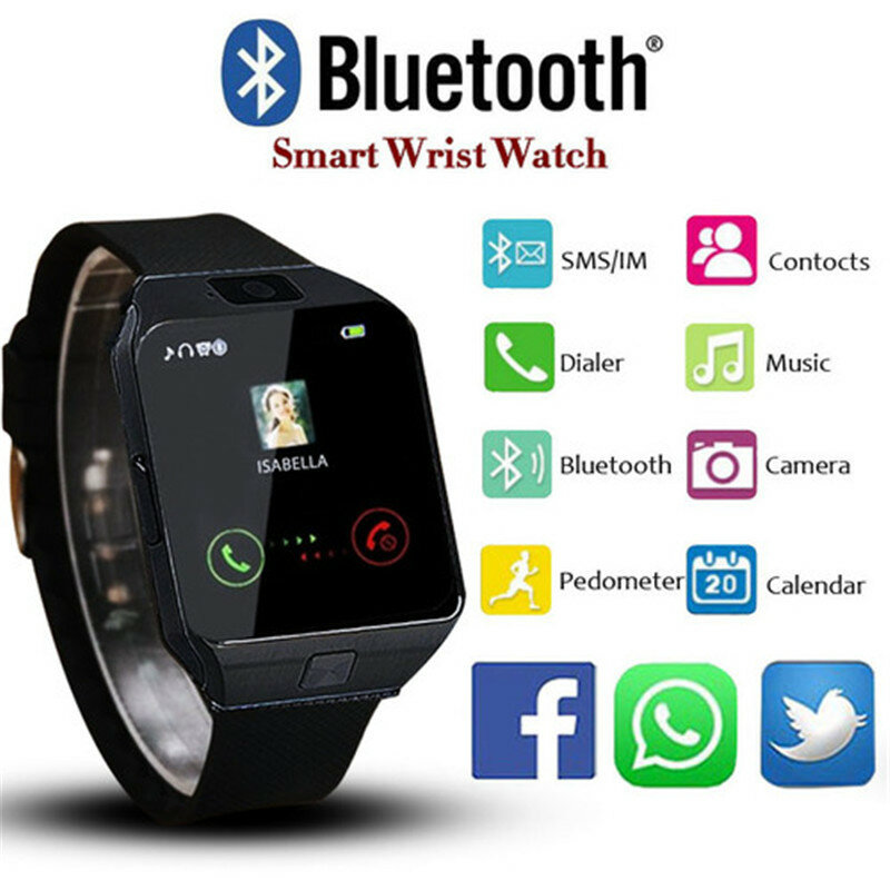 2019 New Design Electronic Intelligent Sport Gold Smart Wristwatch DZ09 Pedometer For Women Men Unisex Clock watch men dw reloj
