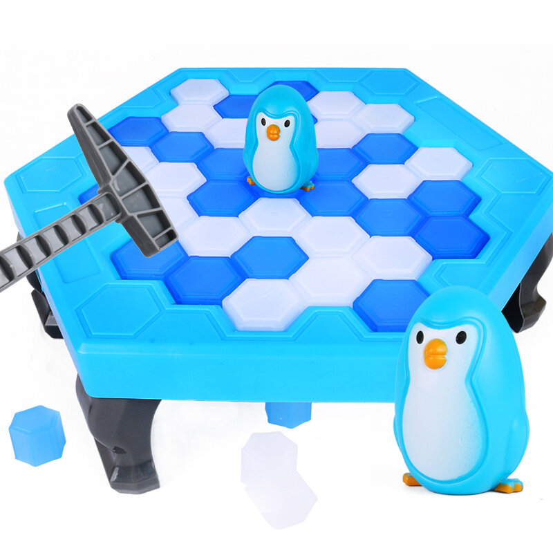 Juguetes Educativos tempranos divertidos, rompecabezas, activación de trampa, rotura, pingüino, juego de hielo para niños