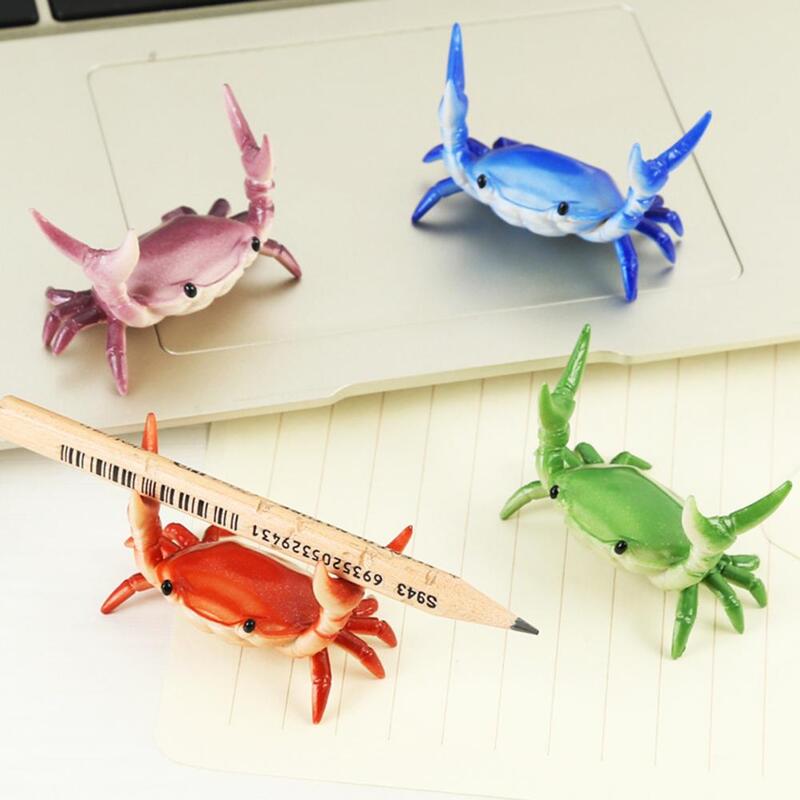 Soporte de bolígrafo de cangrejo reutilizable, decoración de Color brillante, soporte de bolígrafo de cangrejo, levantamiento de pesas, novedad