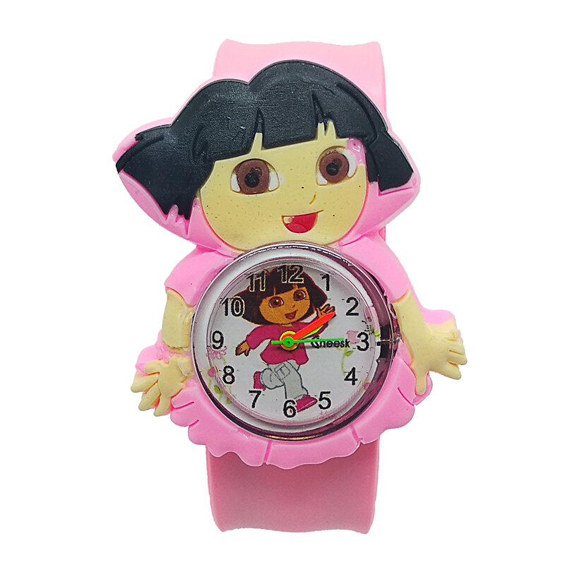 Crianças relógio princesa padrão meninas relógios crianças estilo pulseira digital de quartzo criança estudantes relógio de borracha crianças relógios