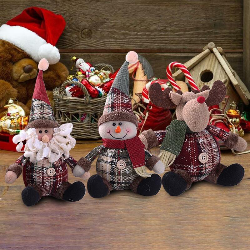 Рождественские украшения, рождественские куклы, рождественские украшения для кукол, украшения для рождественской елки, инновационные украшения для окон в виде Санта-Клауса, снеговика