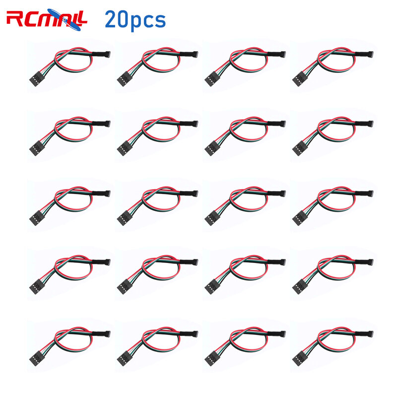RCmall 20Pcs Pitch 1.0mm Dupont Cable Extension Cable
