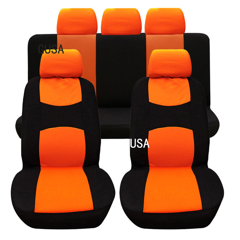 Para 4/9 pçs/set universal assento de carro coxim assento cobre destacável apoios de cabeça banco assento cobre almofada caminhão automóvel interior acessórios