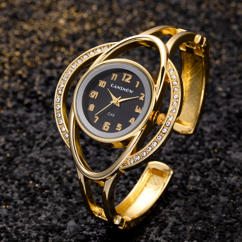 럭셔리 여성용 다이아몬드 팔찌 쿼츠 손목시계, 여자 친구를 위한 골드 실버 선물, 2023 뉴 패션
