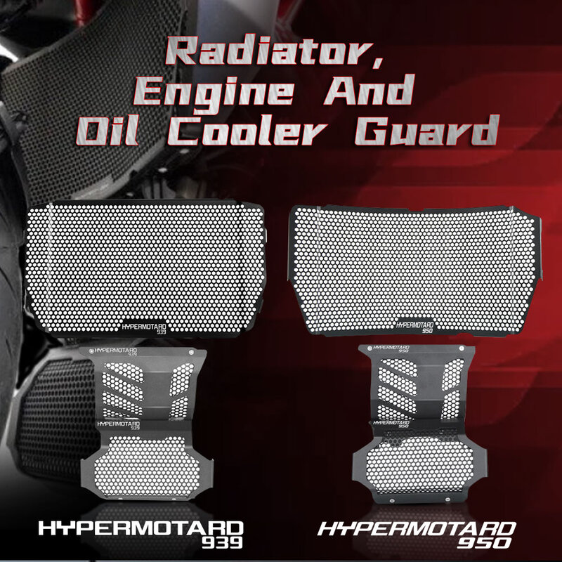 Для Ducati Hypermotard 950 939 SP Hyperstrada 939, радиатор для мотоцикла, решетка радиатора, крышка масляного радиатора, Защитная пленка для резервуара двигателя