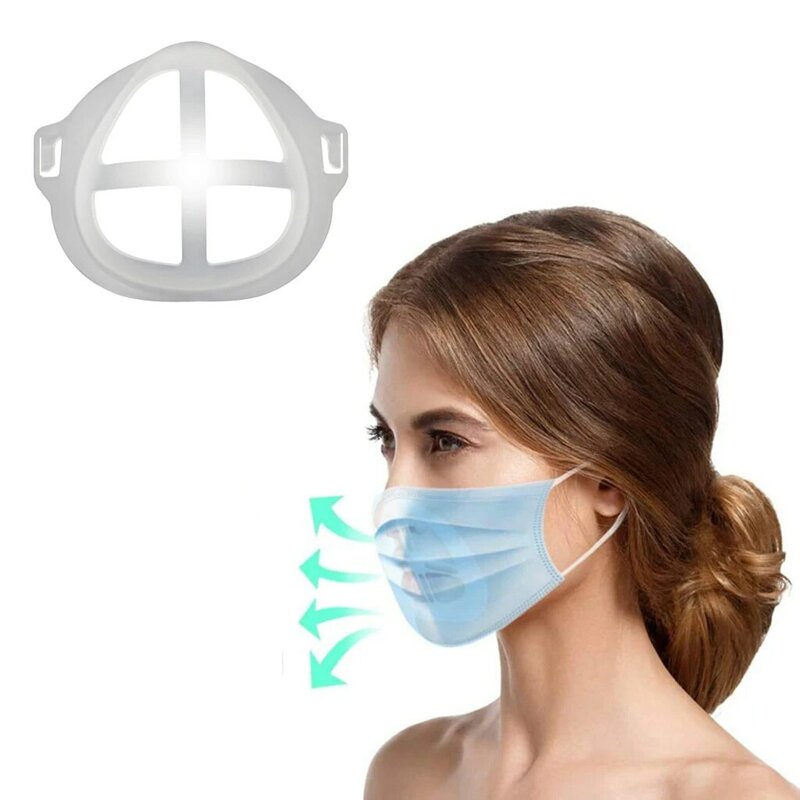 Mascarilla respirable ayuda máscara 3D máscara bucal soporte de soporte lavable Mascarilla soporte plástico reutilizable aumenta la máscara facial