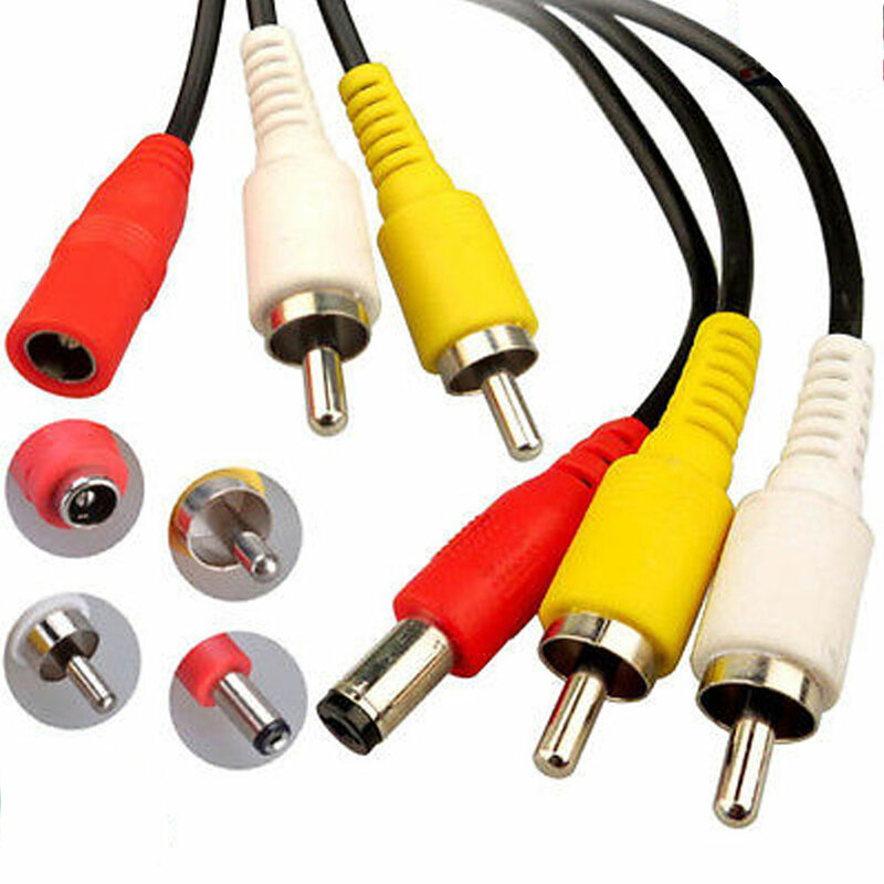 Удлинительный кабель для камеры видеонаблюдения RCA аудио-видео фонокорректор, кабель питания 5 м до 15 м