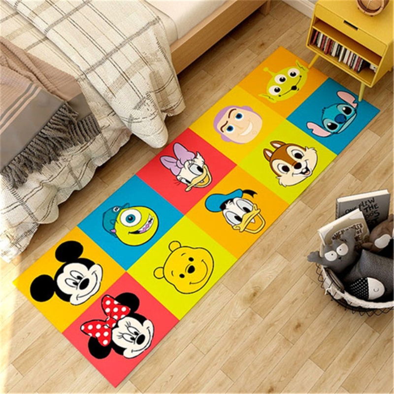 Paillasson imprimé Mickey pour enfants, 160x60cm, tapis de sol Minnie, antidérapant, décoration de la maison, paillasson pour porte, chambre à coucher
