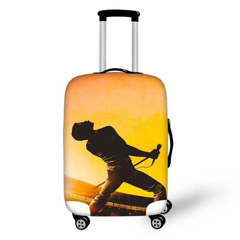 HaoYun moda elastyczna wodoodporny pokrowiec na bagaż motyw z zespołem Queen walizka podróżna odporna na kurz pokrowiec na walizkę Felyne bagażu Protector