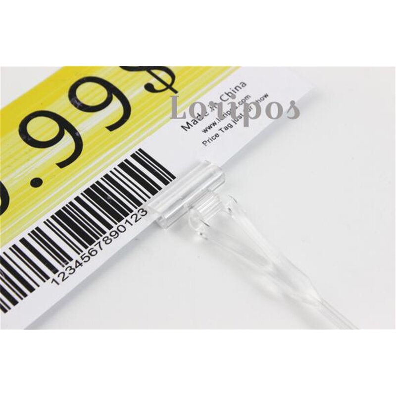 Pop plastikowy przezroczysty klip znak karty uchwyt na etykiety reklama etykieta stojak zdejmowany stojak w sprzedaży detalicznej do supermarketu