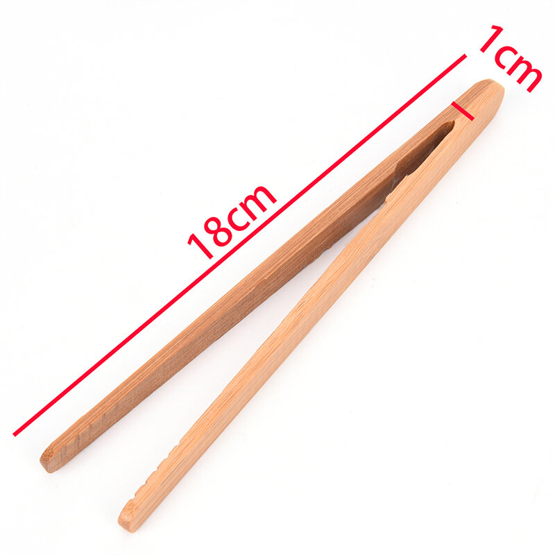 18cm de madeira clipe de chá pinça bacon clipe de chá pinças de bambu cozinha salada comida torrada